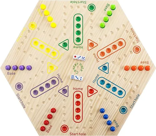 Vibrant Double-Sided Marble Board Game Vibrant Double-Sided Marble Board Game